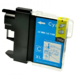 CARTUCCIA COMPATIBILE BROTHER LC980 XL ALTA CAPACITA’ COLORE CIANO