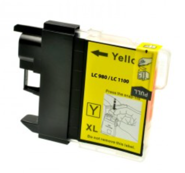 CARTUCCIA COMPATIBILE BROTHER LC980 XL ALTA CAPACITA’ COLORE GIALLO