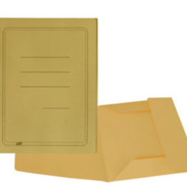 CARTELLA 3 LEMBI CON STAMPA IN CARTONCINO 200gr 25X33 COLORE GIALLO