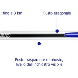 PENNA A SFERA BIC CRISTA ORIGINAL PUNTA MEDIA 1.00mm COLORE BLU