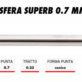 PENNA A SFERA PENTEL SUPERB PUNTA 0.7mm COLORE NERO